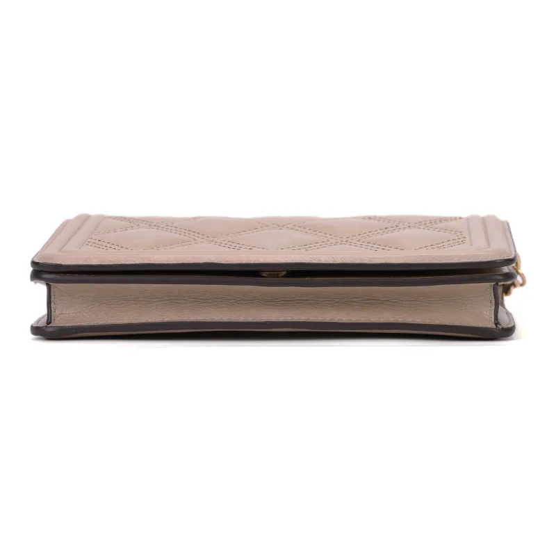 TORY BURCH Fleming Lambskin Shoulder Bag, Crossbody Bag Women's Apricot Wax-3