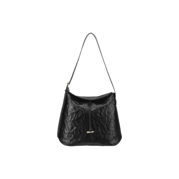 Tanita West Cow Leather Tote Bag Shoulder Bag Medium Size Women's Black