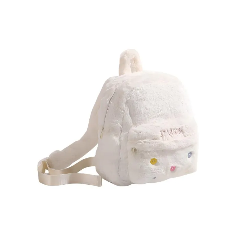 MINLUBAOLUO Cotton Backpack Women's White-3