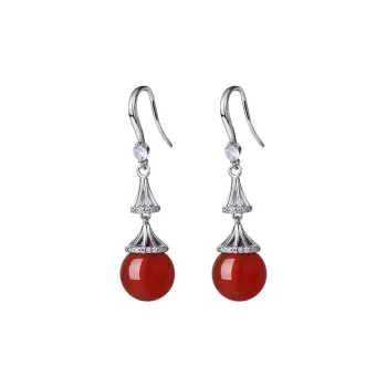 QIDUYINSHI S925 Agate Earrings Women's