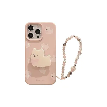 Cuttlefish Grid TPU Material Cute West Highland White Terrier Phone Case Compatible With Apple 16/15/14/13/12/11