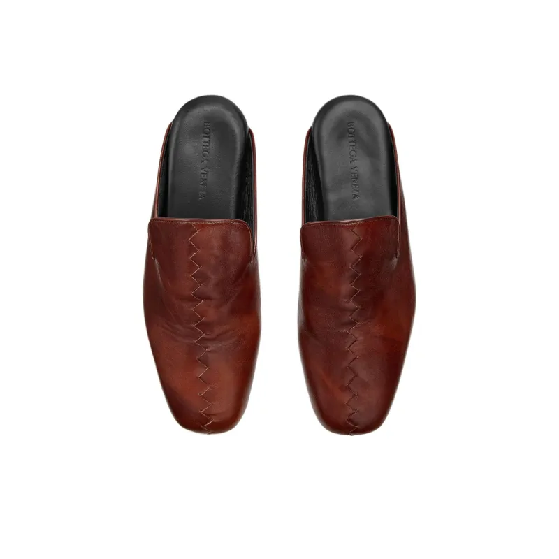 Bottega Veneta Closed Toe Slippers Men's Brown-3