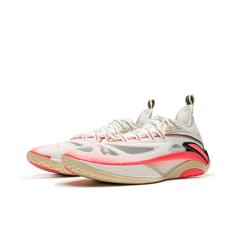 LiNing BadFive Hunter 1 Super Supportive And Elastic Low Top Outdoor Performance Basketball Shoes Men's Champagne White-3