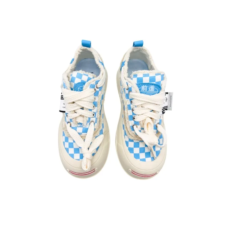 QIANJIN Low Top Casual Shoes Women's Light Blue-3