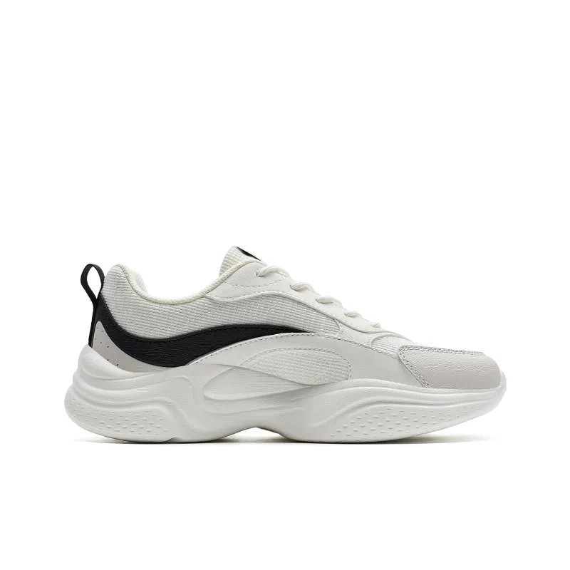 XTEP Height Increasing Lightweight Low Top Casual Shoes Men's Canvas White/Black-1