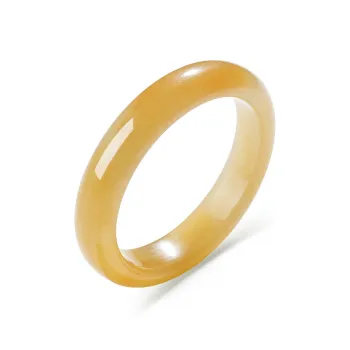 Artisan Lock Heart Jade Huanglong Jade Bangles Women's