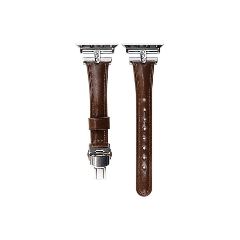Vobafe Watch Band Apple Compatibility Waxed Leather Material-6