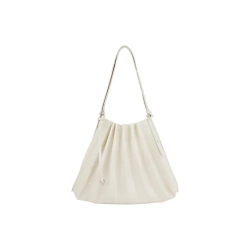 JOSEPH&STACEY Cow Leather Shoulder Bag Medium Size Women's White