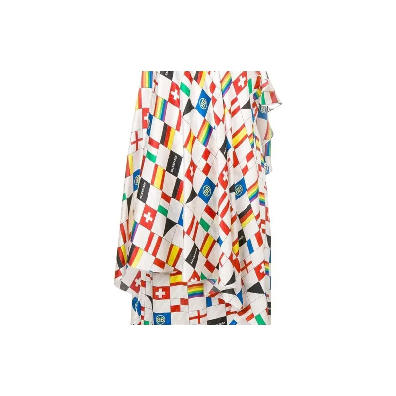 Balenciaga Printed Silk Dress-4