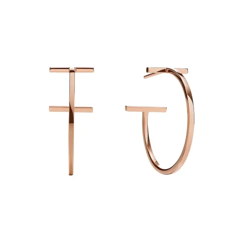 TIFFANY & CO. 18K Rose Gold Earrings Women's