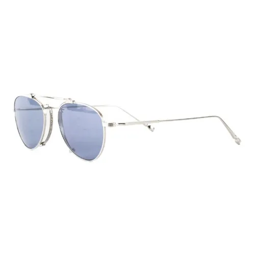 Matsuda Titanium Irregular Shape Sunglasses Women's Silver