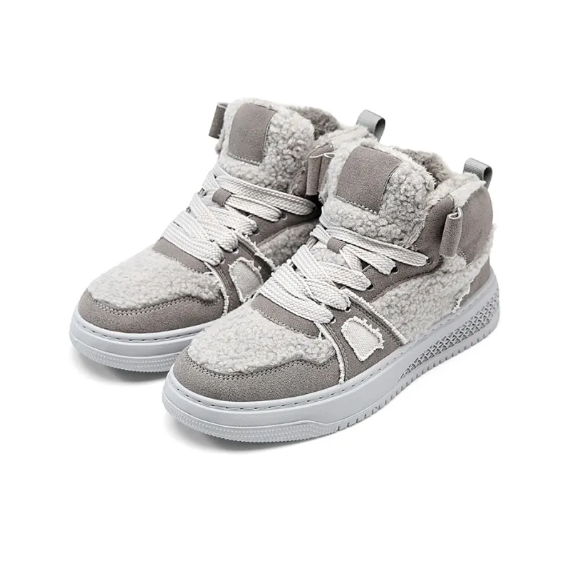 Seattle Palm Warm Anti Slip And Wear Resistant High Top Skateboard Shoes Unisex-8