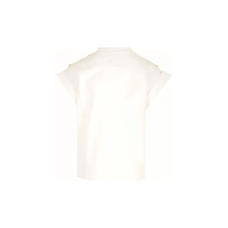 Alexander McQueen Seal Button Embellished T Shirt-1