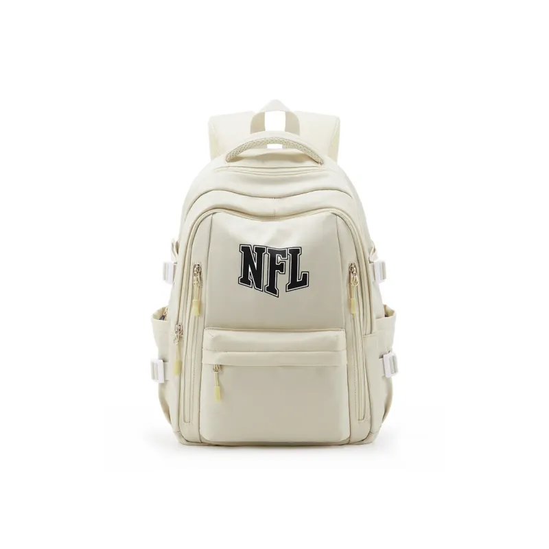 NFL Fabric Backpack Laptop Backpack Unisex Black/Ecru/Light Blue-5