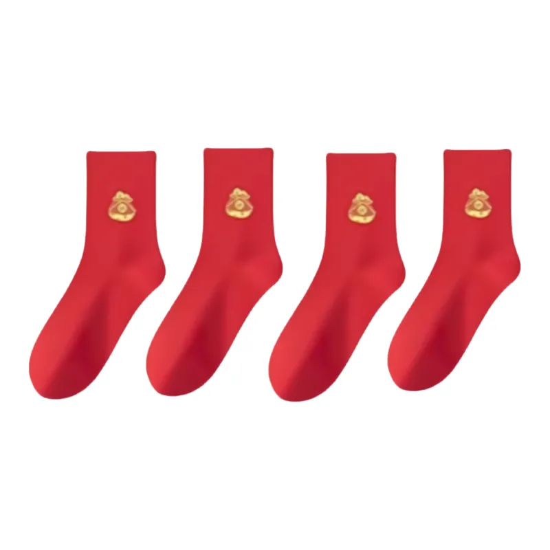 Yalu Mid Calf Socks Unisex 4 Pack-1