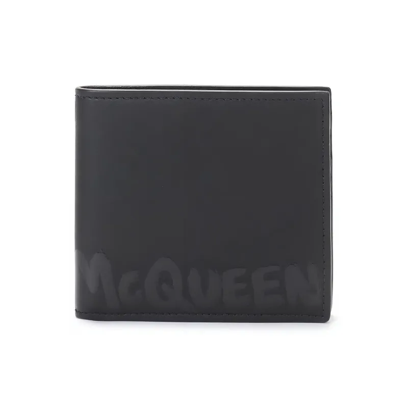 Alexander McQueen Leather Wallet Men's Black-0