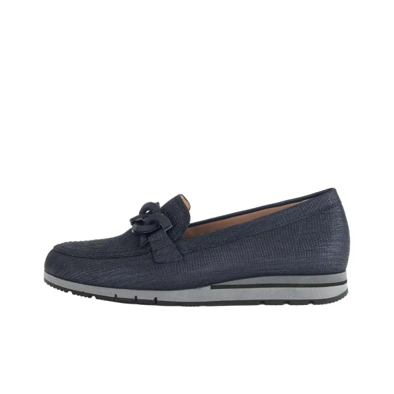 Gabor Comfort Loafers 3cm Women's Blue-0