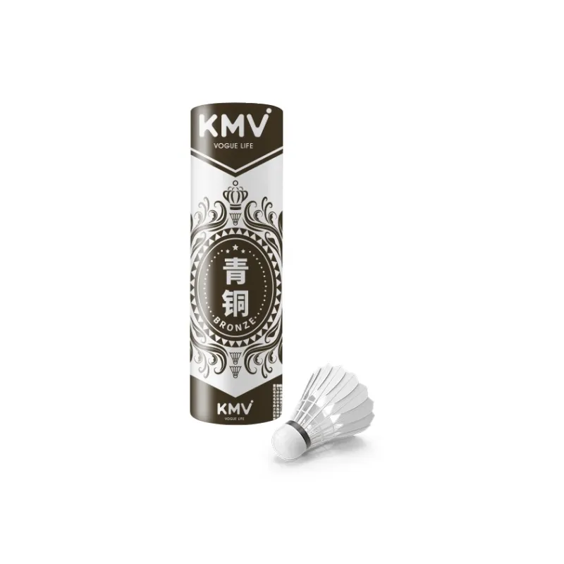 KMV Duck Feather Shuttlecock 6 Pack Duck Feather Outdoor Shuttlecocks-3