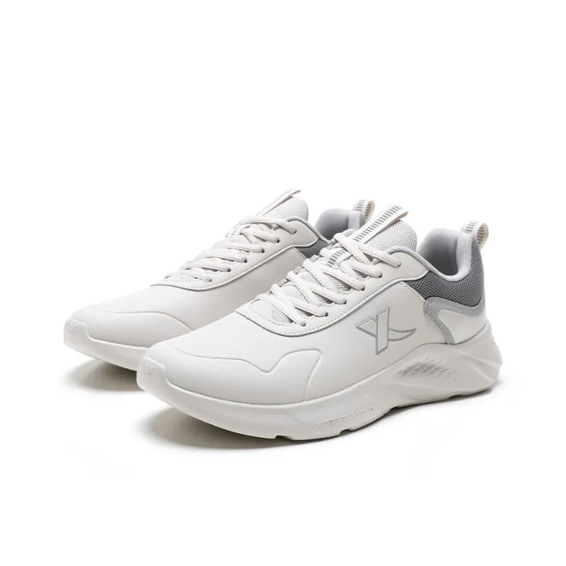 XTEP Cushioning Anti-Slip And Wear-Resistant Low-Top Casual Running Shoes Men's White Gray-2