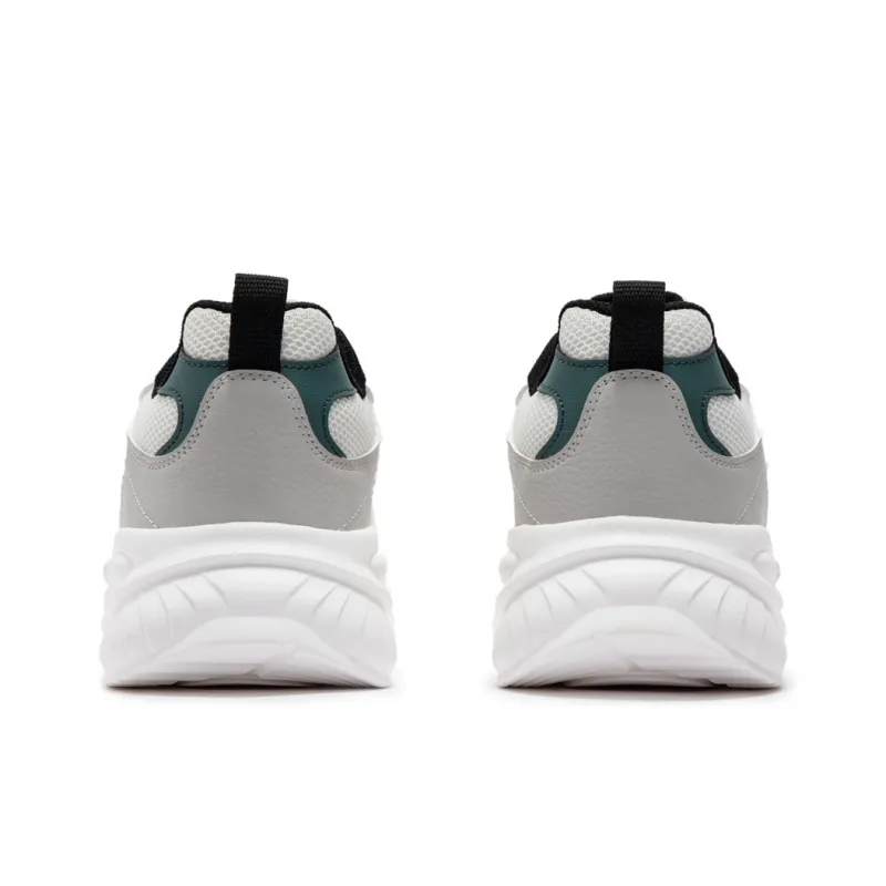 361° Life Collection Water-Resistant Lightweight Rebound Low-Top Casual Running Shoes Men's White Limestone Color-4