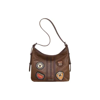 TOUTOU PU Shoulder Bag Medium Size Women's Hazelnut Toffee Brown