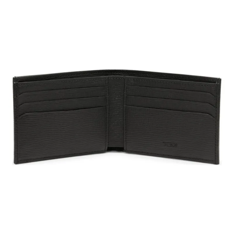 TUMI Pebbled Leather Wallet Men's Black-2