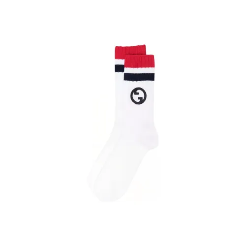 GUCCI Logo Embroidered Ribbed Socks