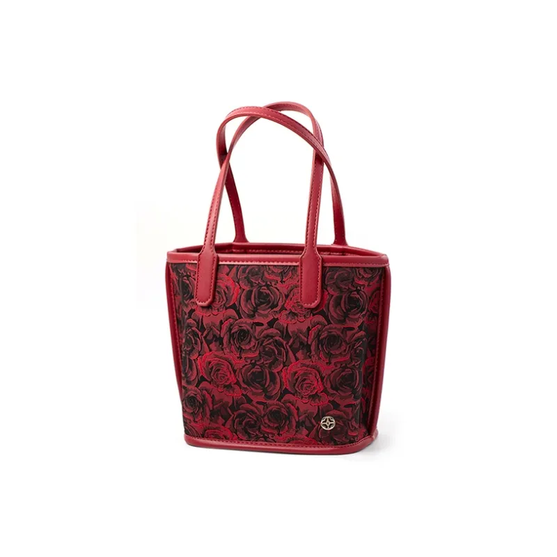 Vigno Synthetic Leather Woolen Handbag Combo Bag Regular Women's Red-28