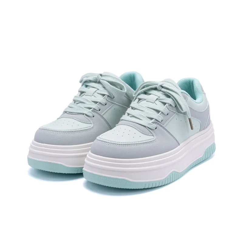 HUANQIU Balance Support Height Increasing Low Top Skateboard Shoes Women's Aqua-3