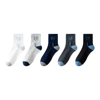 MIIOW Mid Calf Socks Men's 5 Pack