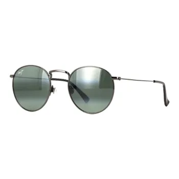 Maui Jim Metal Round Sunglasses Unisex Black