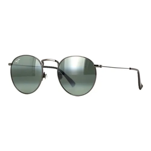 Maui Jim Metal Round Sunglasses Unisex Black