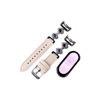 Mr. Strap Xiaomi Compatibility Watch Band Metal With Leather Bracelet Material