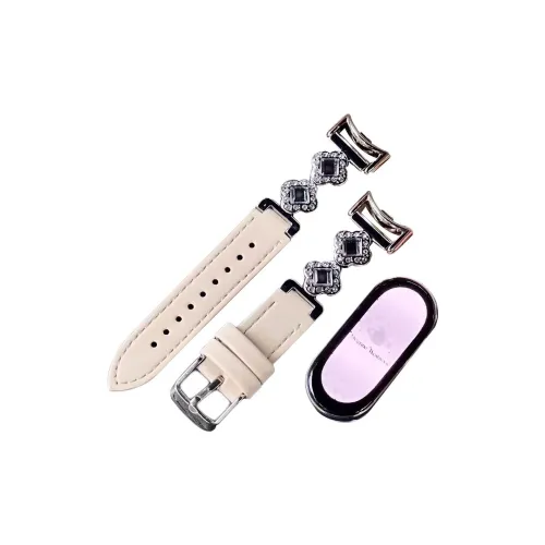 Mr. Strap Xiaomi Compatibility Watch Band Metal With Leather Bracelet Material