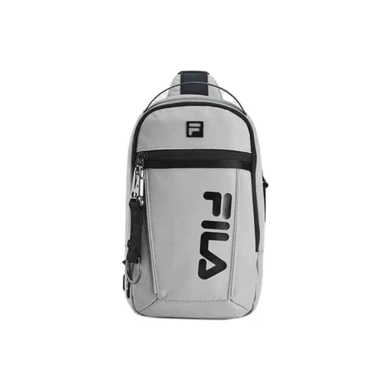 FILA Fitness Series Fabric Portable One Shoulder Crossbody Bag Sling Bag Mini Unisex Misty Rain Gray-0