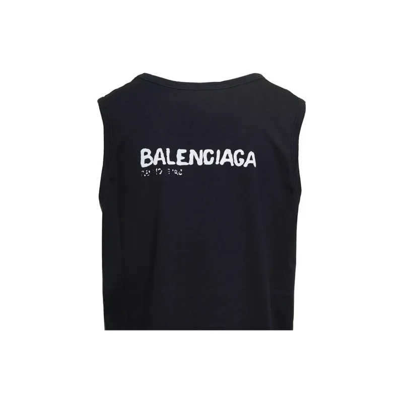 Balenciaga Tank Tops Regular Fit Men's Black-6