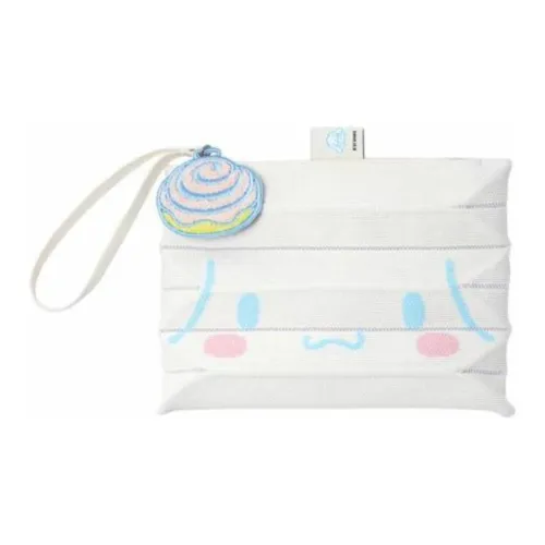 JOSEPH&STACEY Recycled Polyester Clutch Small Size Women's Cream White