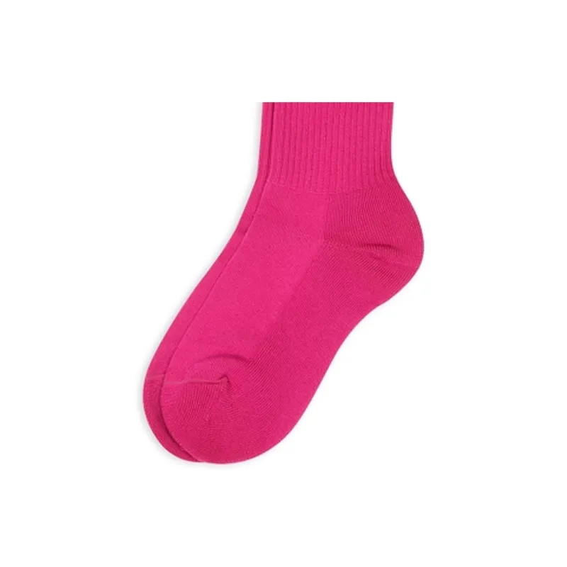 Balenciaga SS22 Mid-Calf Socks Regular Fit Women's 1 Pack Rose Red-3
