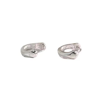 U state Sterling Silver 990 Earrings Unisex