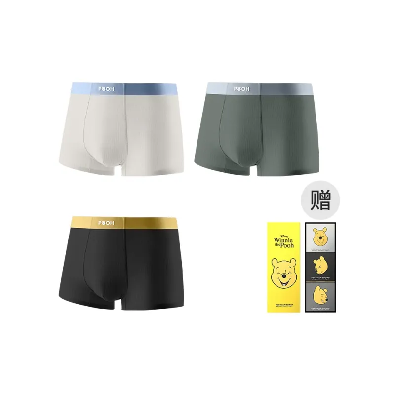 Disney Winnie The Pooh Series Underwear Gift Boxes Men's 3 Pack-0