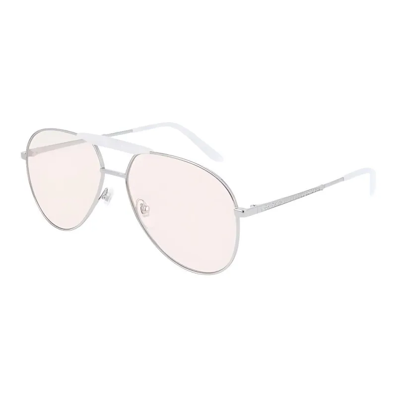 GUCCI Injection Molding Acetate Metal Aviator Sunglasses Women's White-0