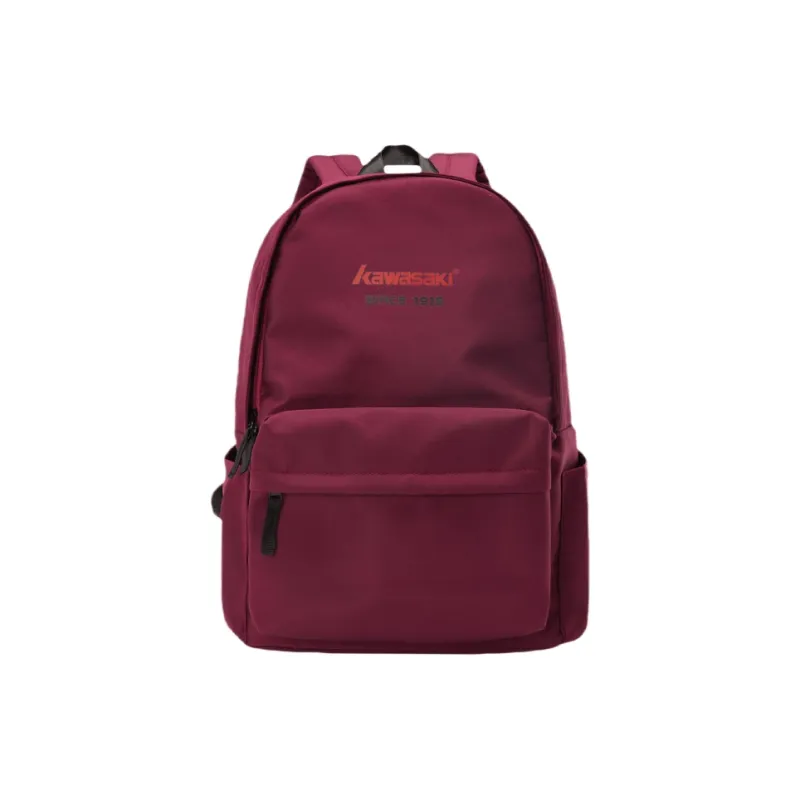 Kawasaki Oxford Backpack Unisex Burgundy/Black/Ecru-6