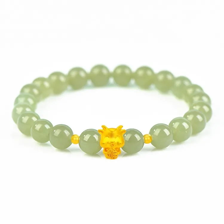 9i Hetian Jade Bracelets Pale Greenish White Jade Women's-8