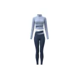 Gray Lake Blue (Coat+Ankle-Length Pants)