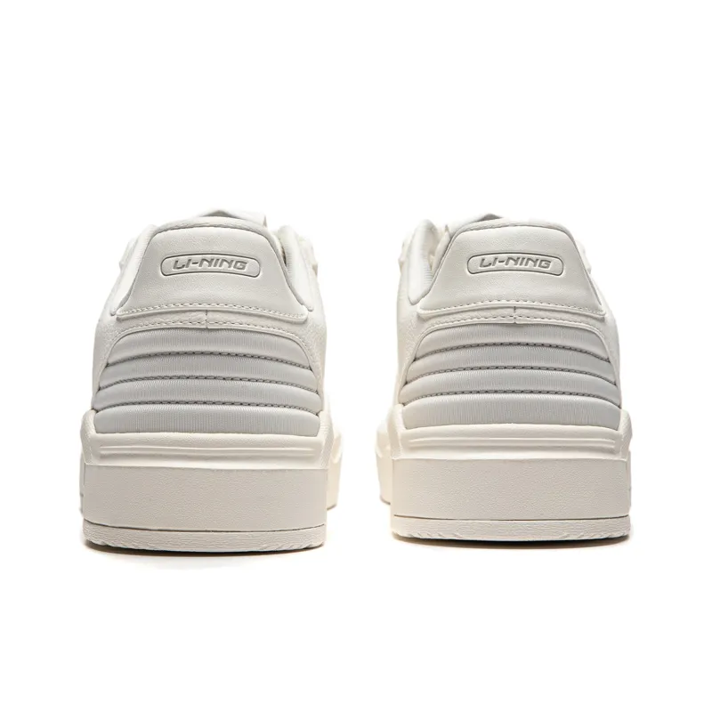 LiNing Common 80s Anti Slip Wear Resistant Low Top Skateboard Shoes Men's Ivory-5