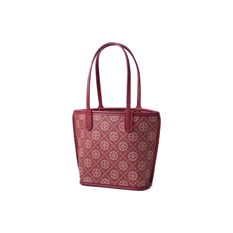 Vigno Synthetic Leather Woolen Handbag Combo Bag Regular Women's Red-15