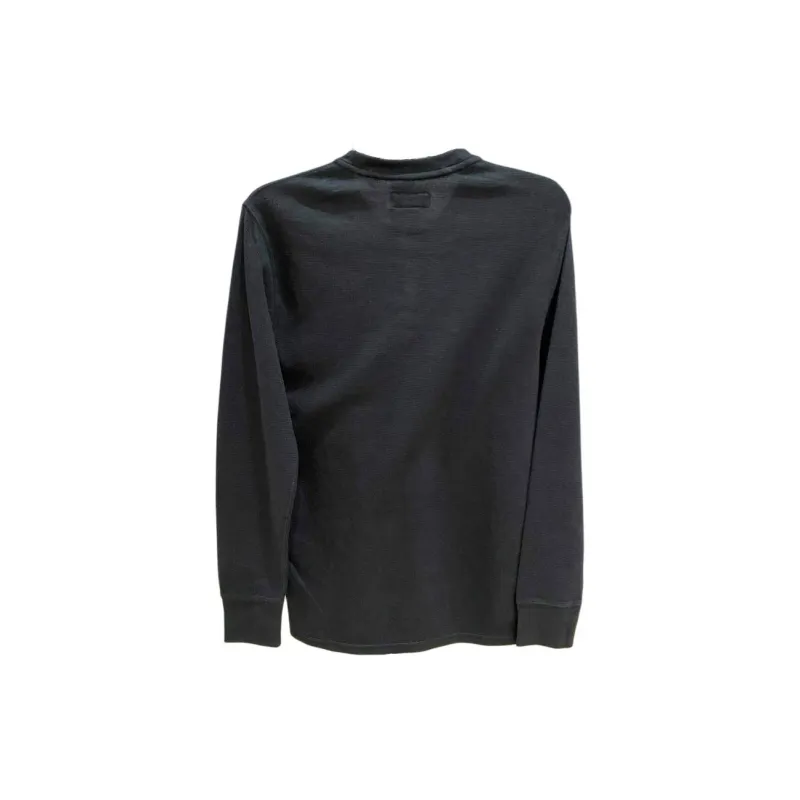 Polo Ralph Lauren Logo Print Button Pullover Long-Sleeved T-Shirt Women's Black-1