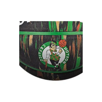 SPALDING Rubber Basketball Black Green Size 7 Training Unisex