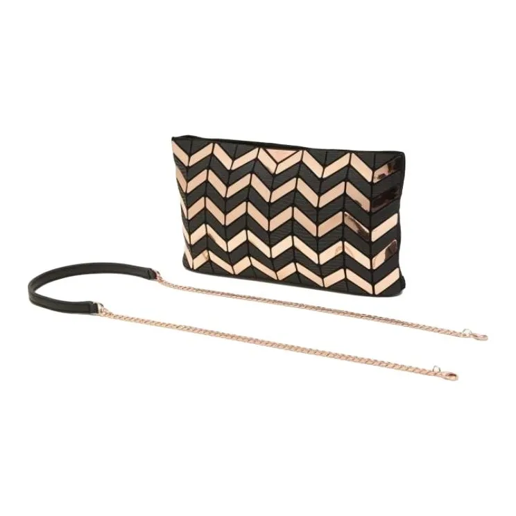JILL STUART Synthetic Leather Clutches Crossbody Bag Shoulder Bag Mini Women's Black & Pink-3