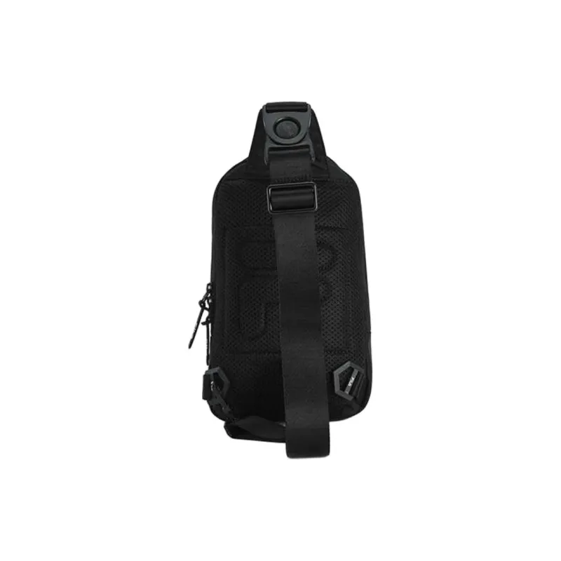 FILA Fitness Series Fabric Portable One Shoulder Crossbody Bag Sling Bag Mini Men's Black-3